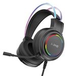 PC, gaming si accesorii - Periferice PC - Casti PC - Casti Gaming cu fir, LED RGB, Negru, Microfon Reglabil - Infinity.ro