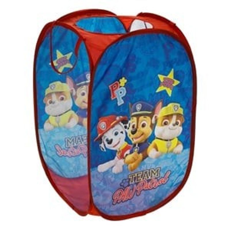 Casa si Gradina - Mobilier - Organizare si depozitare - Cutii depozitare - Cos textil pliabil pentru jucarii, 36x36x58 cm, Albastru si Rosu, cu personaje Paw Patrol - Infinity.ro