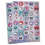 Casa si Gradina - Decoratiuni - Stickere decorative - Autocolante rotunde cu model Hello Kitty & Friends, 80 buc, multicolor - Infinity.ro