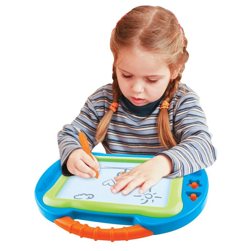 Jucarii, Copii si Bebe - Jucarii si jocuri - Jucarii & jocuri educative - Seturi pictura si desen - Tabla magnetica de desen cu picioare, 37x28x18 cm, verde si rosie - Infinity.ro