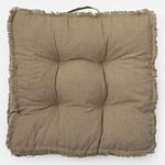 Casa si Gradina - Textile si covoare - Perne si pilote - Perne decorative - Perna de podea bej cu franjuri, 60x60 cm, umplutura cu spuma cu memorie - Infinity.ro