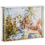 Casa si Gradina - Decoratiuni - Obiecte decorative - Accesorii decorative - Rama foto cu apa si glitter auriu, 18x13 cm, perete dublu - Infinity.ro