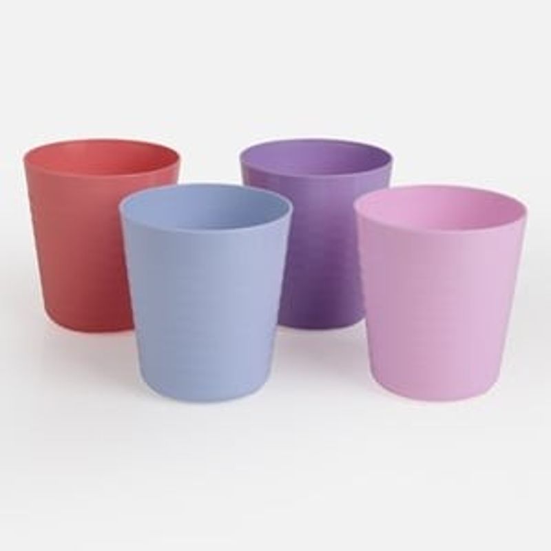 Casa si Gradina - Bucatarie si vesela - Cani si pahare - Pahare - Set 4 Pahare din Plastic Reutilizabile, 350 ml, Culori Variate - Infinity.ro
