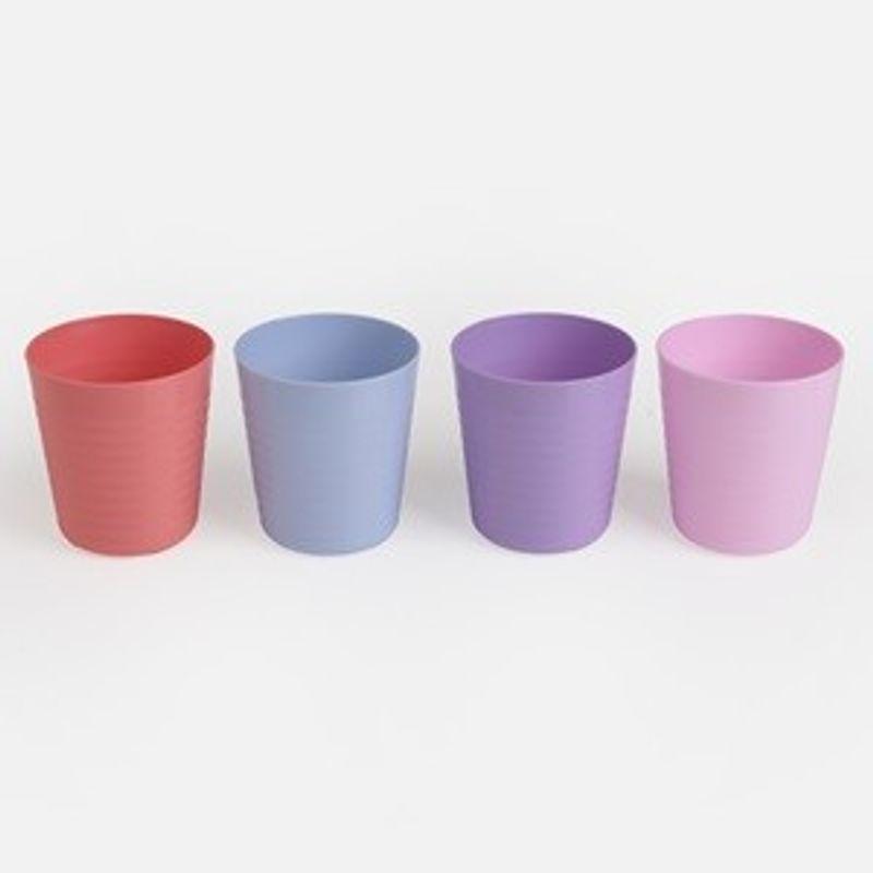 Casa si Gradina - Bucatarie si vesela - Cani si pahare - Pahare - Set 4 Pahare din Plastic Reutilizabile, 350 ml, Culori Variate - Infinity.ro