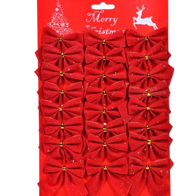 Casa si Gradina - Decoratiuni - Decoratiuni de sezon - Fundite Decorative Craciun Rosii Catifelate Set 24 Bucati - Infinity.ro