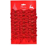 Casa si Gradina - Decoratiuni - Decoratiuni de sezon - Fundite Decorative Craciun Rosii Catifelate Set 24 Bucati - Infinity.ro