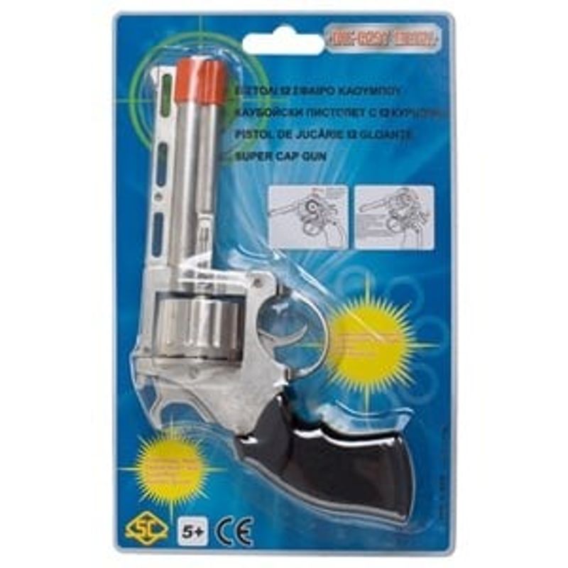 Jucarii, Copii si Bebe - Jucarii si jocuri - Jucarii de rol - Arme de jucarie - Pistol Jucarie Magnum 12 Gloante cu Sunet Realist - Infinity.ro