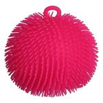 Jucarii, Copii si Bebe - Jucarii si jocuri - Jucarii de plus - Minge Anti-Stres Fluffy Fucsia cu Perche - Infinity.ro