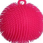 Jucarii, Copii si Bebe - Jucarii si jocuri - Jucarii de plus - Minge Anti-Stres Fluffy Fucsia cu Perche - Infinity.ro