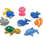 Jucarii, Copii si Bebe - Jucarii si jocuri - Jucarii bebelusi - Jucarii de baie - Jucarii de baie cu animale marine, Set 8 buc, 9 cm, Multicolore - Infinity.ro