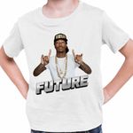 Fashion, accesorii si bijuterii - Copii - Imbracaminte copii - Tricouri copii - Tricou Copii Baieti Future REUP Rapper, alb, marime L Copii - Infinity.ro