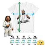 Fashion, accesorii si bijuterii - Copii - Imbracaminte copii - Tricouri copii - Tricou Copii Baieti Future REUP Rapper, alb, marime L Copii - Infinity.ro