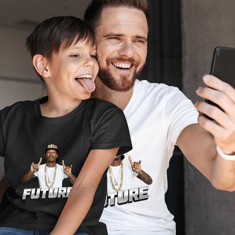 Fashion, accesorii si bijuterii - Copii - Imbracaminte copii - Tricouri copii - Tricou Copii Baieti Future REUP Rapper, alb, marime L Copii - Infinity.ro