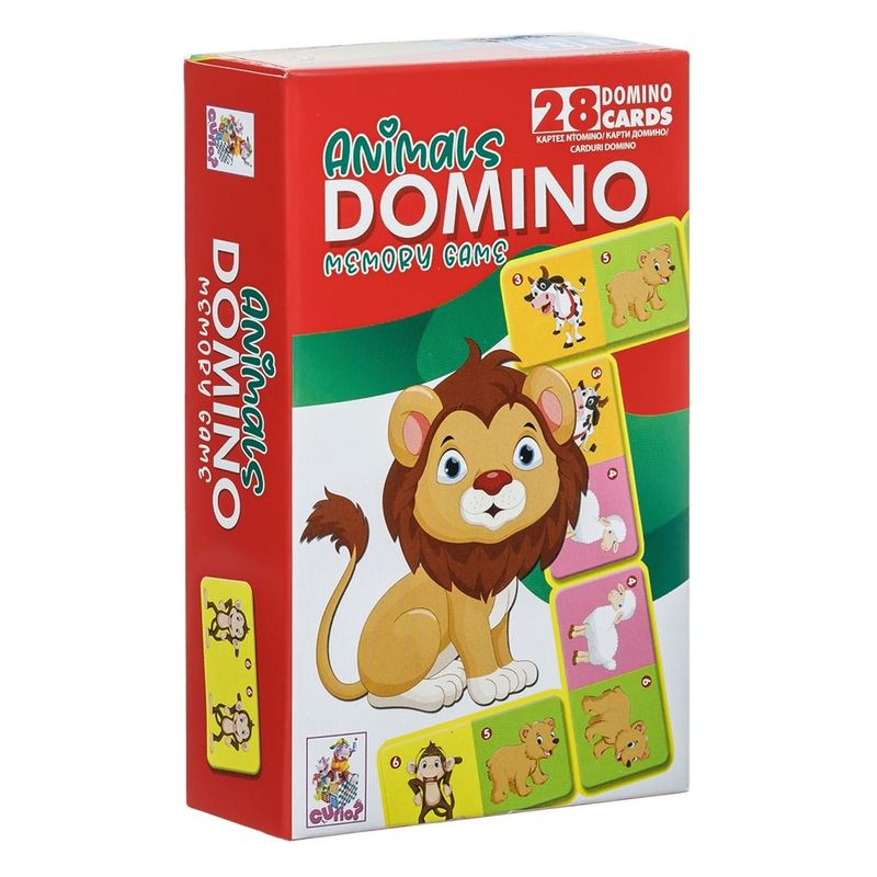 Jucarii, Copii si Bebe - Jucarii si jocuri - Jocuri si puzzle - Jocuri de societate - Joc de Societate Domino cu Animale, 28 piese, din Carton - Infinity.ro