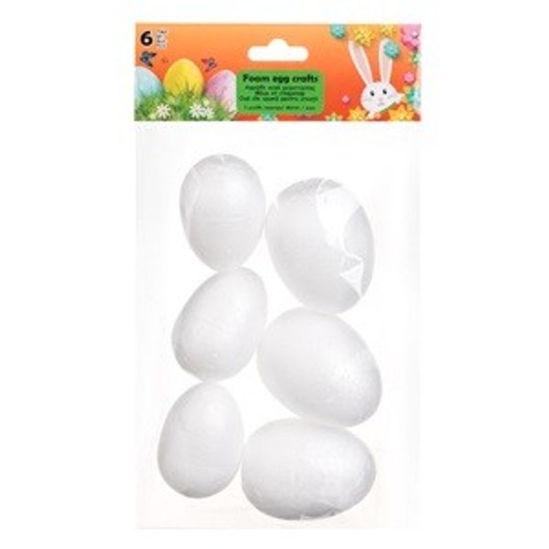 Casa si Gradina - Gradinarit si plante - Produse zootehnice - Incubatoare oua - Set de creatii Paste, Oua din spuma, 6 bucati - Infinity.ro