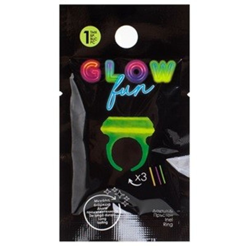 Casa si Gradina - Decoratiuni - DIY - Manechine plastic - Set de 3 inele fosforescente cu rezerve, multicolor - Infinity.ro