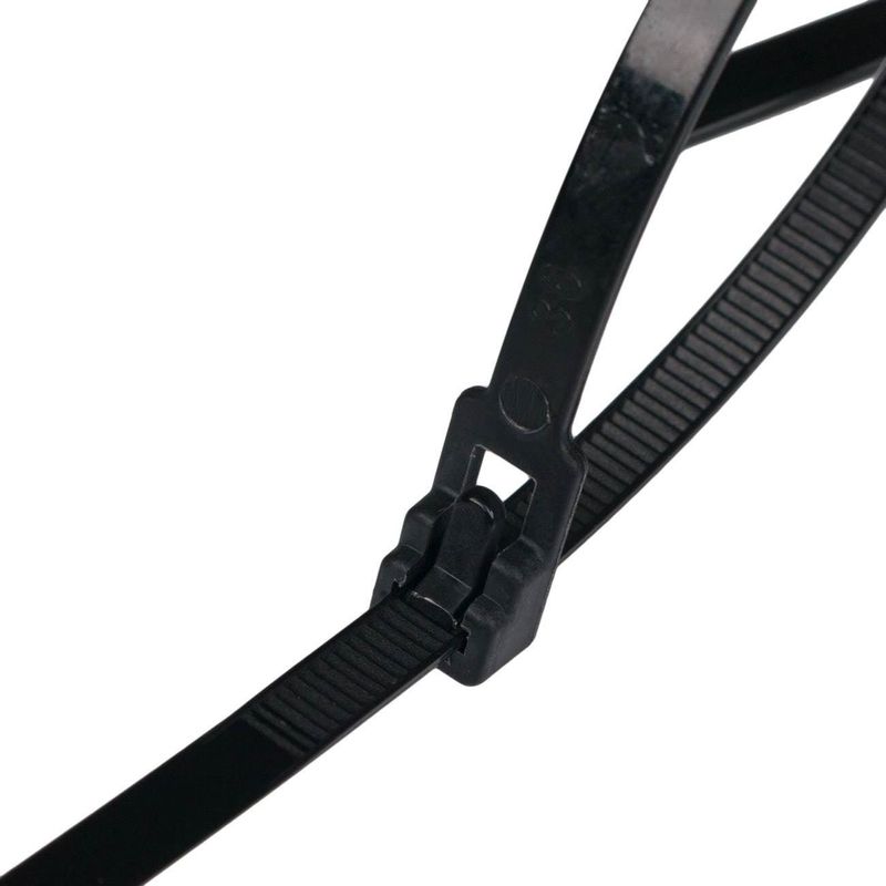 PC, gaming si accesorii - Retelistica - Cabluri si accesorii - Coliere pentru Cabluri Negre Reutilizabile 20x0.48 cm, Set 45 buc - Infinity.ro