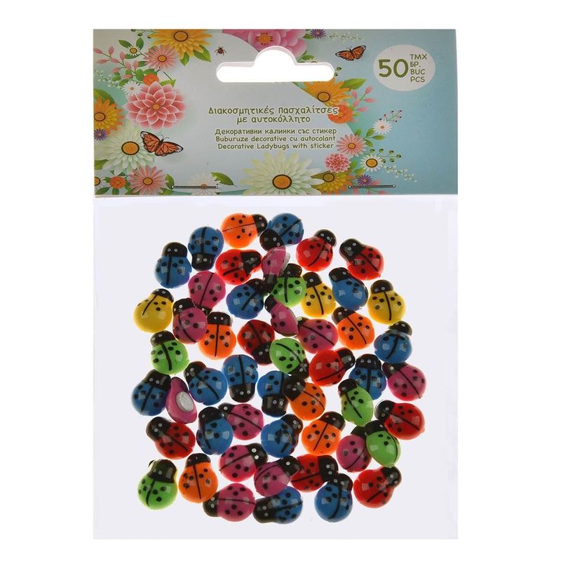 Casa si Gradina - Decoratiuni - Stickere decorative - Autocolante decorative buburuze, 50 buc, 1.5cm - Infinity.ro