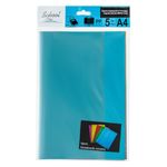Casa si Gradina - Decoratiuni - DIY - Manechine plastic - Set 5 Invelitori Caiete A4 din Plastic, Culori Neon, Multicolor - Infinity.ro