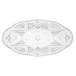 Casa si Gradina - Bucatarie si vesela - Vesela si tacamuri - Platouri de bucatarie - Platou oval din plastic transparent, 31x17x6 cm, reutilizabil, cu modele reliefate - Infinity.ro