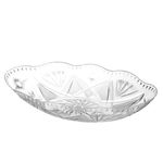 Casa si Gradina - Bucatarie si vesela - Vesela si tacamuri - Platouri de bucatarie - Platou oval din plastic transparent, 31x17x6 cm, reutilizabil, cu modele reliefate - Infinity.ro