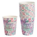 Casa si Gradina - Decoratiuni - Decoratiuni petrecere - Vesela pentru petrecere - Set de 12 Pahare de Petrecere Multicolor Happy Birthday - Infinity.ro