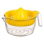 Electronice si Electrocasnice - Electrocasnice bucatarie - Preparare bauturi - Storcatoare de fructe - Storcator de citrice din plastic, 600 ml, galben, cu recipient transparent si maner ergonomic - Infinity.ro