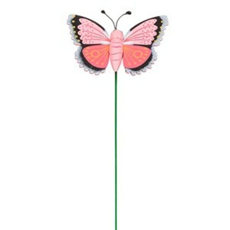 Casa si Gradina - Gradinarit si plante - Plante si ghivece - Accesorii ghivece si jardiniere - Stick Decorativ pentru Ghiveci, Fluture de Lemn, 25cm - Infinity.ro