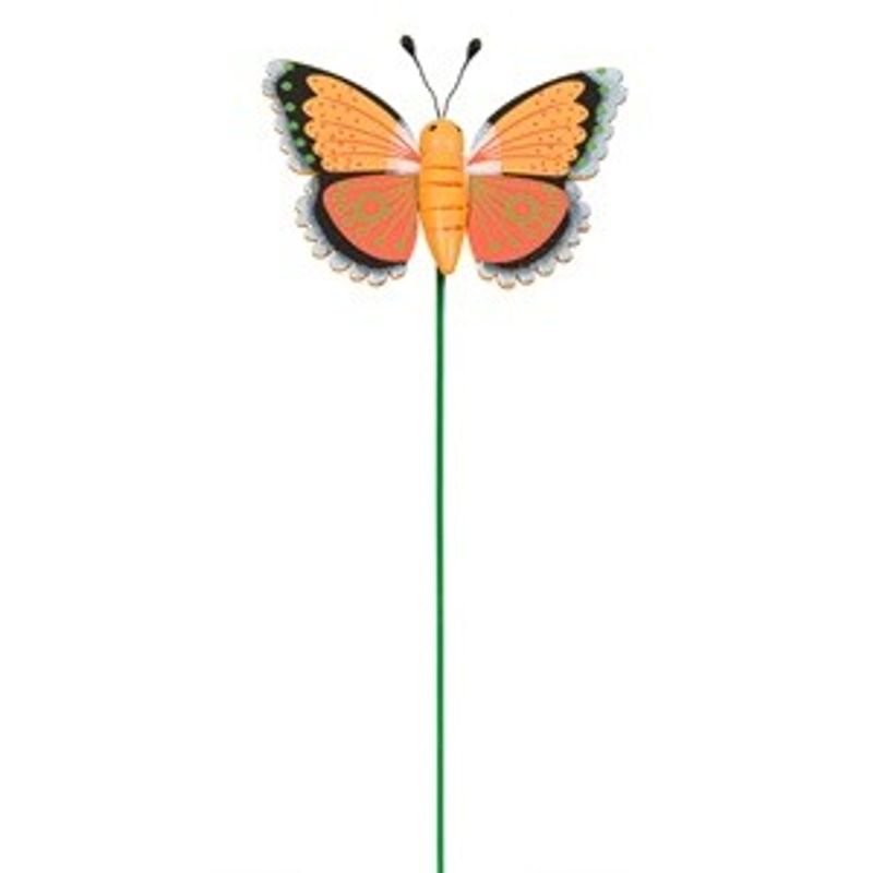 Casa si Gradina - Gradinarit si plante - Plante si ghivece - Accesorii ghivece si jardiniere - Stick Decorativ pentru Ghiveci, Fluture de Lemn, 25cm - Infinity.ro