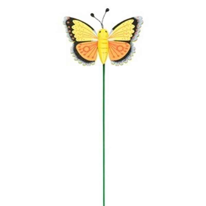 Casa si Gradina - Gradinarit si plante - Plante si ghivece - Accesorii ghivece si jardiniere - Stick Decorativ pentru Ghiveci, Fluture de Lemn, 25cm - Infinity.ro