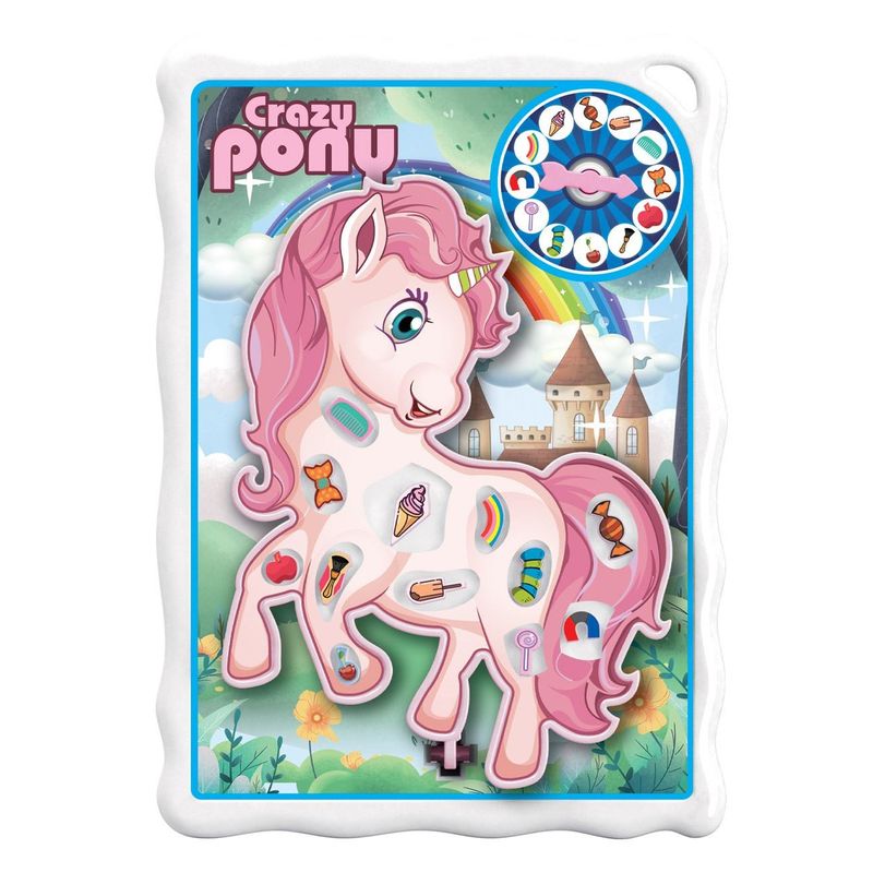 Jucarii, Copii si Bebe - Jucarii si jocuri - Jocuri si puzzle - Jocuri de societate - Joc de indemanare cu Unicorn, 12 obiecte, Roz - Infinity.ro