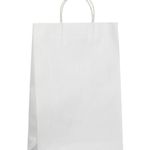 Carti si Birotica - Birotica - Articole ambalare - Sacosa pentru cadou din hartie kraft alba, 33x10x46cm - Infinity.ro