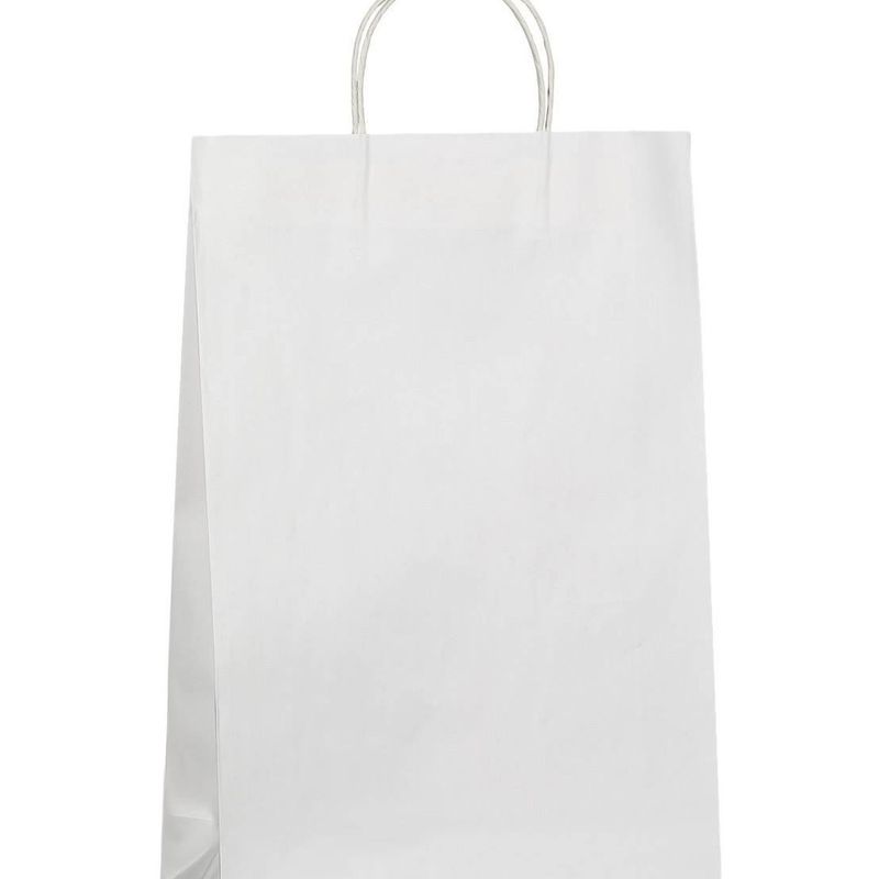 Carti si Birotica - Birotica - Articole ambalare - Sacosa pentru cadou din hartie kraft alba, 33x10x46cm - Infinity.ro