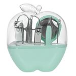 Ingrijire personala si Cosmetice - Manichiura si pedichiura - Truse manichiura si pedichiura - Set Ingrijire Manichiura si Pedichiura, Husa in Forma de Mar, 9 Piese, Verde - Infinity.ro