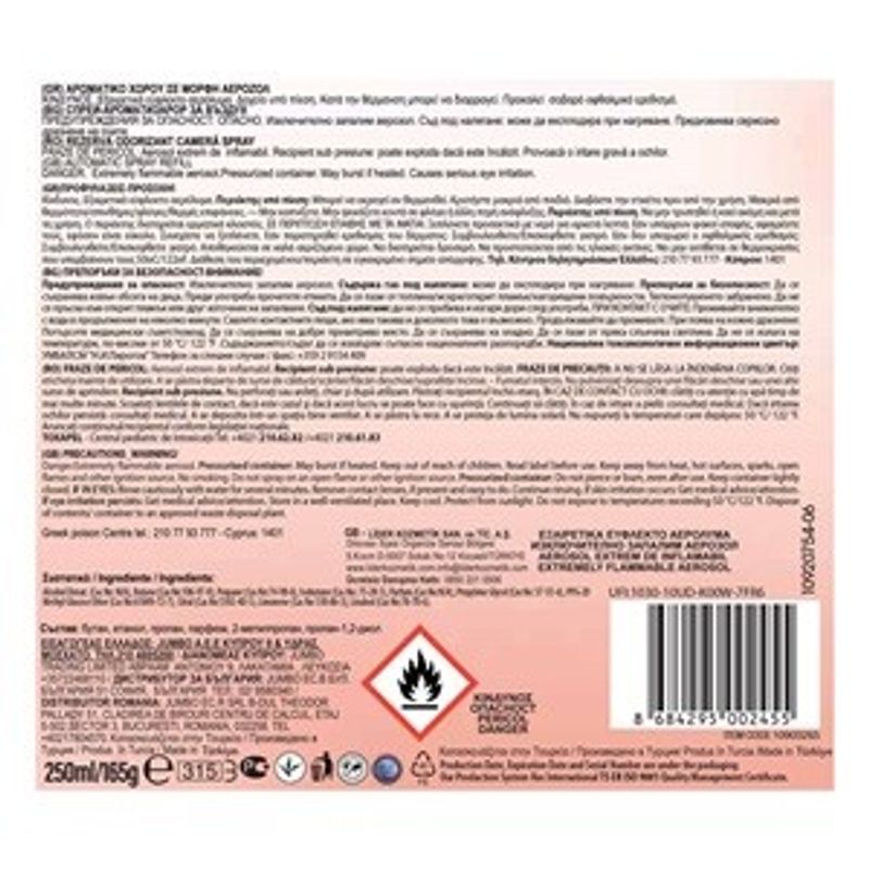 Casa si Gradina - Decoratiuni - Aromaterapie si lumanari - Odorizante camera - Rezerva odorizant camera cu aroma Bubble Gum, 250 ml - Infinity.ro