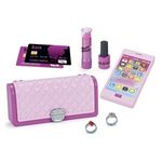 Jucarii, Copii si Bebe - Jucarii si jocuri - Jucarii de rol - Frumusete, bijuterii si accesorii fetite - Set de Frumusete cu Accesorii si Telefon Mobil cu Sunet si Lumina, 8 piese, Roz - Infinity.ro
