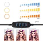 TV, Audio-Video si Foto - Aparate foto si accesorii - Accesorii foto si video - Trepiede - Ring Light LED cu Trepied, 48 LED-uri, 3 Moduri de Iluminare, 13 Niveluri de Luminozitate, Negru, 16 cm - Infinity.ro