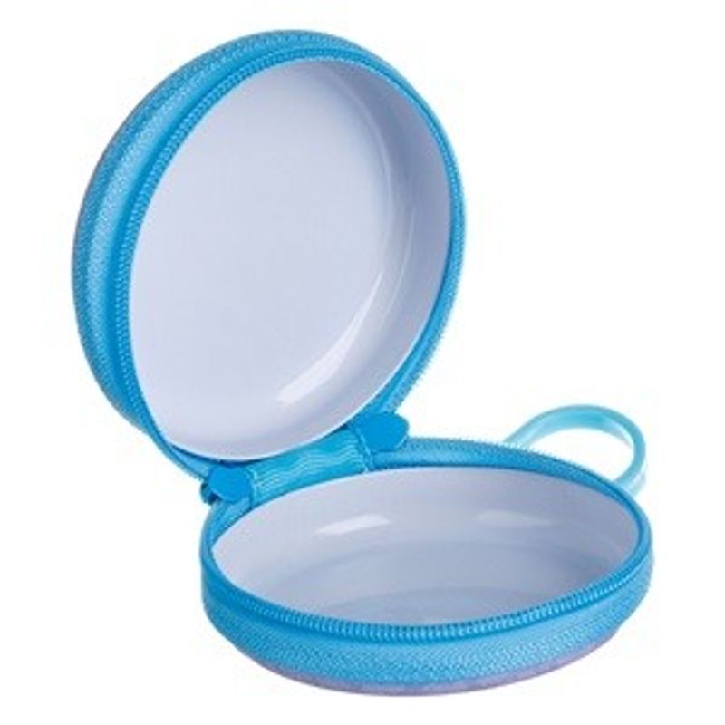 Fashion, accesorii si bijuterii - Barbati - Accesorii barbati - Portofele barbati - Portofel Metalic Rotund pentru Copii, cu Breloc, 7,5x3cm, Lila Turcoaz - Infinity.ro