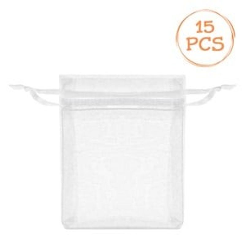 Market - Curatenie si intretinere casa - Produse bucatarie - Pungi si folii alimentare - Saculete din Organza, 15 buc, 7x9 cm, Albe - Infinity.ro