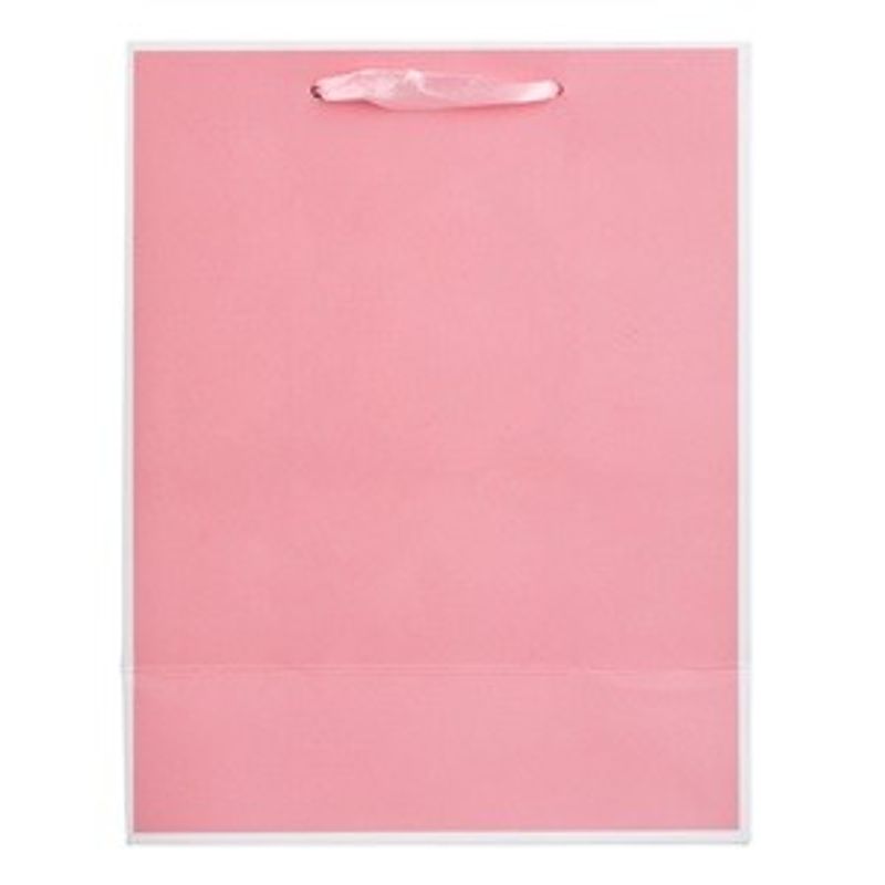 Carti si Birotica - Birotica - Articole ambalare - Sacosa cadou din hartie, roz, cu fereastra si model flori cu pasare, 18x10x23cm - Infinity.ro