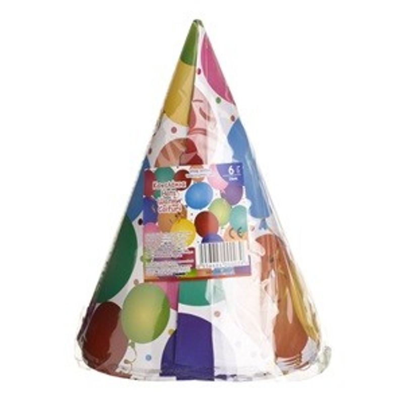 Casa si Gradina - Decoratiuni - Decoratiuni petrecere - Coifuri si suflatori - Coifuri Party din Carton cu Model Colorat, 16cm, 6 buc - Infinity.ro