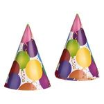 Casa si Gradina - Decoratiuni - Decoratiuni petrecere - Coifuri si suflatori - Coifuri Party din Carton cu Model Colorat, 16cm, 6 buc - Infinity.ro