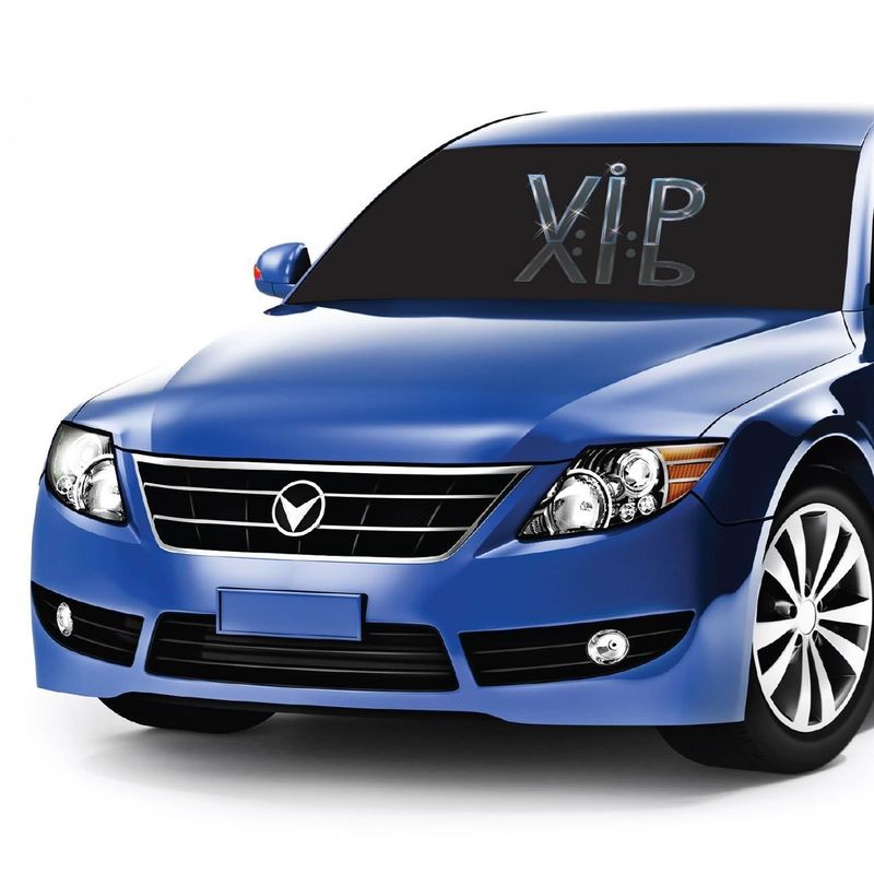 Auto si Moto - Intretinere auto - Huse auto - Parasolar auto pliabil cu ventuze, 130x60 cm, Negru - Infinity.ro