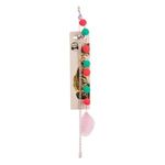 Jucarii, Copii si Bebe - Jucarii si jocuri - Jucarii bebelusi - Jucarii zornaitoare - Jucarie pentru pisici cu pompon, clopotei si pene, 39 cm, roz - Infinity.ro