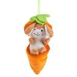 Jucarii, Copii si Bebe - Jucarii si jocuri - Jucarii de plus - Iepuras de plus in husa morcov, 15 cm - Infinity.ro