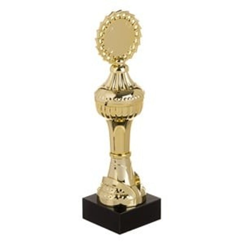 Sport si Outdoor - Accesorii si echipamente sportive - Medalii, cupe si trofee - Trofeu Auriu cu Baza din Marmura, 19 cm - Infinity.ro