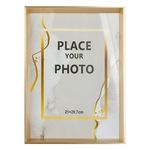 Casa si Gradina - Decoratiuni - Obiecte decorative - Accesorii decorative - Rama foto aurie cu cadru lat, 21x29.7 cm, metal, pentru perete sau masa - Infinity.ro