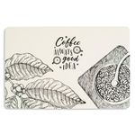 Casa si Gradina - Bucatarie si vesela - Vesela si tacamuri - Farfurii si boluri - Suport farfurie ecru cu model Coffee, 43.5x28.5cm - Infinity.ro