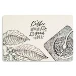Casa si Gradina - Bucatarie si vesela - Vesela si tacamuri - Farfurii si boluri - Suport farfurie ecru cu model Coffee, 43.5x28.5cm - Infinity.ro