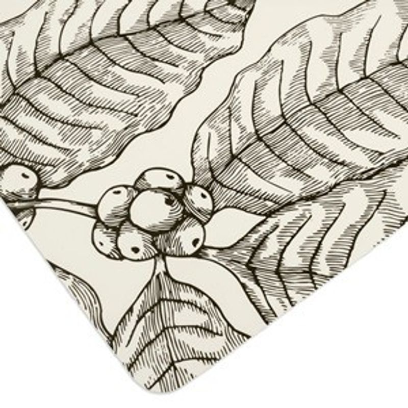 Casa si Gradina - Bucatarie si vesela - Vesela si tacamuri - Farfurii si boluri - Suport farfurie ecru cu model Coffee, 43.5x28.5cm - Infinity.ro